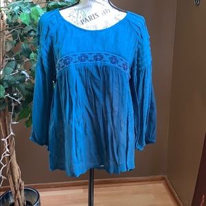 Dark turquoise Lucky Brand blouse